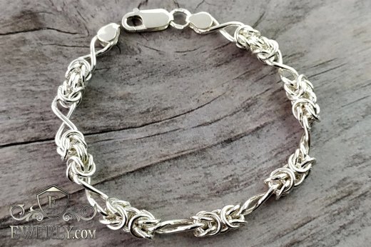 Bracelet Malvina with figure eight 2 of silver, фото