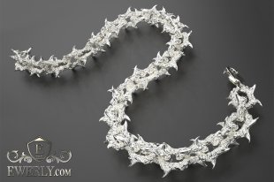 Unusual author's silver bracelet, фото