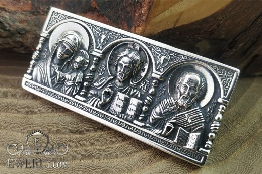 Orthodox icon of silver for the driver, фото