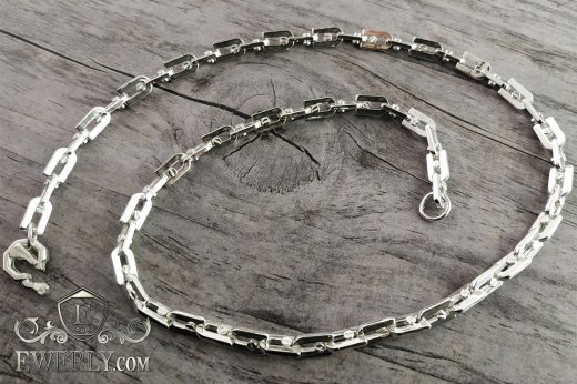 Silver chain BARAKA for men, фото