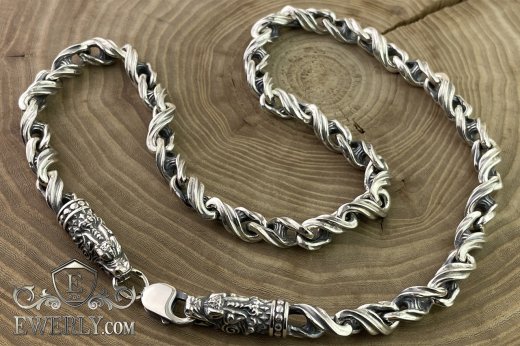 Silver chain of author's weaving, фото