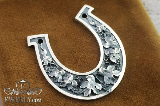 Silver pendant Horseshoe, фото