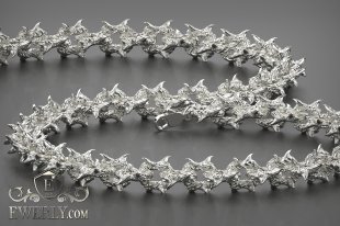 Unusual author's chain of silver, фото