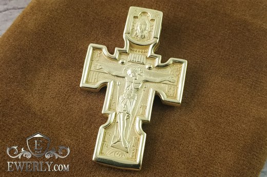Orthodox men's golden cross, фото