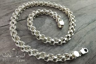 Big men's chain "Square" - double anchor, фото