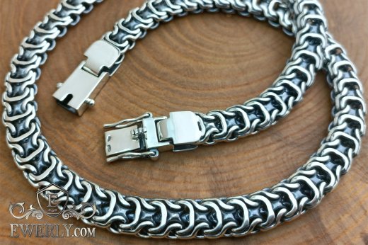 Men's silver chain "Ramses", фото