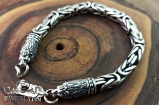 Bracelet - weaving "Byzantine" of silver, фото