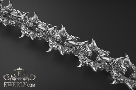 Author's weaving of sterling silver 17, фото