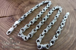 Author's chain of silver 11 with blackening, фото