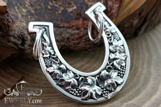 Pendant "Horseshoe" of silver, фото