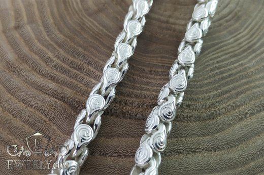 Author's weaving of sterling silver 3, фото