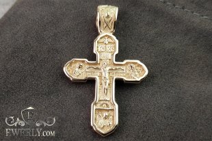 Orthodox gold men's cross, фото