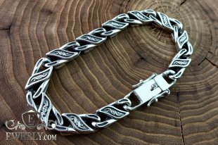 Designer silver bracelet 9 с чернением, фото