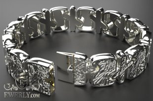 Author's wide bracelet of sterling silver 16, фото