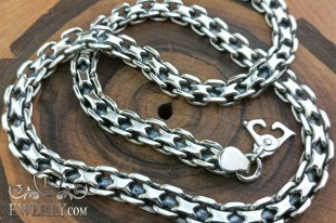 Silver chain - weaving "Pharaoh", фото