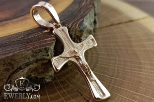 Orthodox pectoral gold cross, фото
