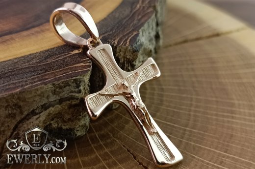 Orthodox pectoral gold cross, фото
