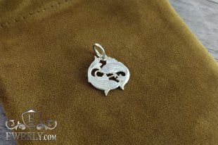 Pendant of silver "Pisces", фото