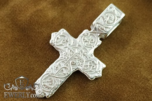 Cross of  silver without crucifix, фото