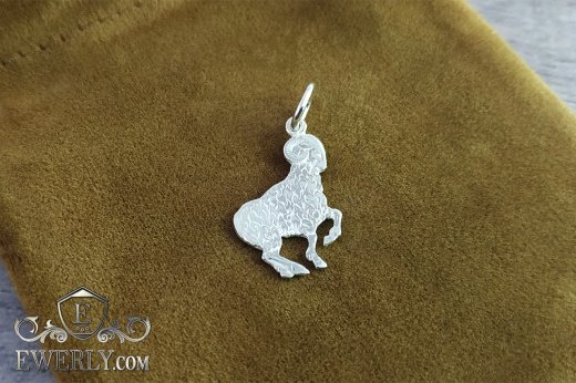 Pendant of silver "Aries", фото