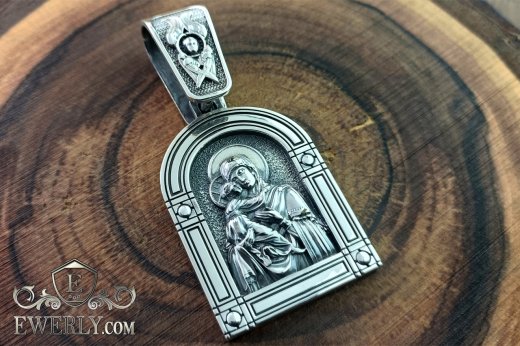 Pectoral icon of the Vladimir Mother of God, фото