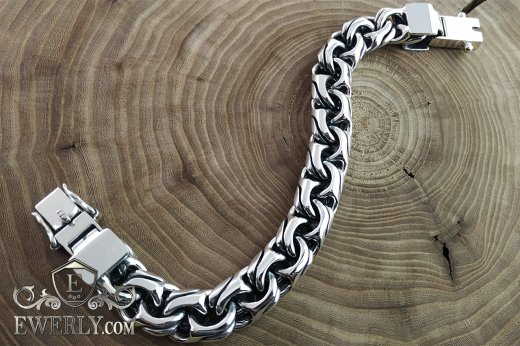 Thick silver bracelet Bismarck, фото