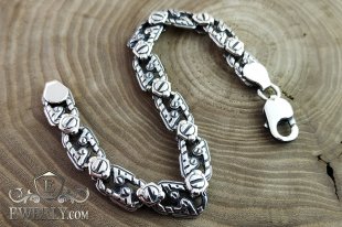 Author's bracelet of silver with blackening, фото