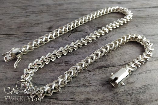 Author's men's chain of sterling silver 8, фото