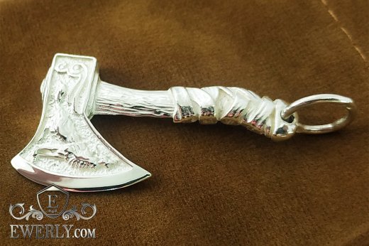 Silver pendant "Celtic ax", фото