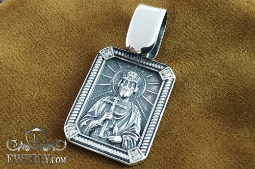 Prince Vladimir - silver pendant, фото