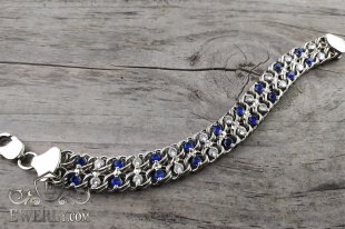 Bracelet Double Arabic bismarck with stones, фото