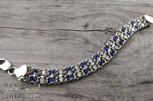 Bracelet Double Arabic bismarck with stones, фото